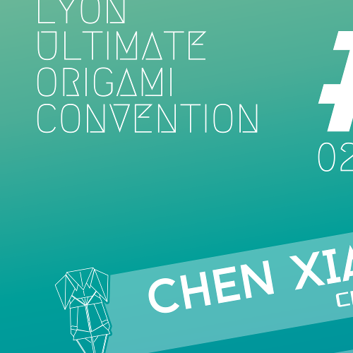 Affiche pour Lyon Ultimate Origami Convention - 2018